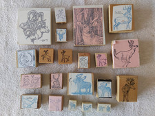 Motivstempel rehe elche gebraucht kaufen  Esslingen am Neckar