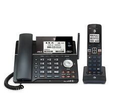 Telefone empresarial AT&T preto 2 linhas DECT 6.0 conexão ao sistema de telefone celular sem fio, usado comprar usado  Enviando para Brazil