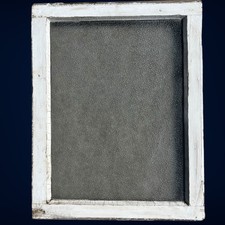 Usado, Vidro de privacidade texturizado antigo vintage janela branca chique gasto salvamento 28x22 comprar usado  Enviando para Brazil