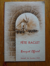 Ancien menu 1959 d'occasion  Lyon VIII