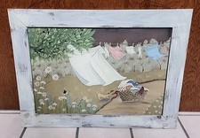 Vtg handpainted laundry for sale  Peru