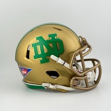 Mini capacete de futebol Notre Dame irlandês de luta personalizado pintado de ouro fosco "ND" comprar usado  Enviando para Brazil