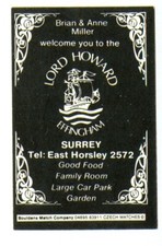 Matchbox label pub for sale  EASTBOURNE