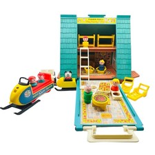 Vintage 1974 Fisher Price Little People A Frame 990 + Snow Mobile 705 Completo, usado comprar usado Vintage 1974 Fisher Price Little People A Frame 990 + Snow Mobile 705 Completo, usado comprar usado  Enviando para Brazil