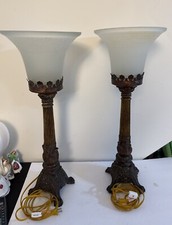 Bronze lampfrosted glass for sale  Whitesboro