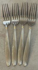 Lote de (4) garfos de jantar de aço inoxidável 18/8 Reed & Barton Golden Jubilee, usado comprar usado  Enviando para Brazil