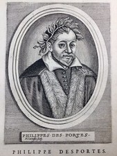 Usado, Philippe Desportes 1682 Chartres poeta renascentista gravura rara Florença comprar usado  Enviando para Brazil