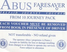 Bilhete com cartão. ABUS Faresaver.  Voucher de viagem pré-pago. comprar usado  Enviando para Brazil
