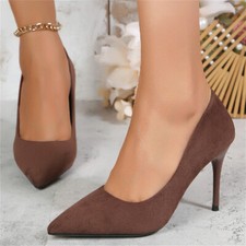 Sapatos femininos da moda salto agulha biqueira pontiaguda leve casual slip on comprar usado  Enviando para Brazil