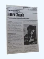 Henri chopin graphic for sale Henri chopin graphic for sale  HYTHE