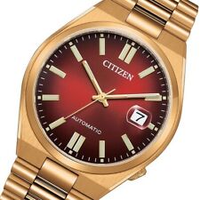 Citizen NJ0153-82X automatique cadran rouge ton or rose acier inoxydable Tsuyosa, usado comprar usado  Enviando para Brazil