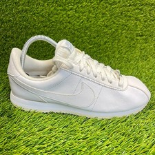 Tênis esportivo Nike Classic Cortez couro masculino tamanho 8 triplo branco comprar usado  Enviando para Brazil