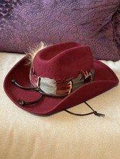 Burgundy cowboy hat for sale  PLYMOUTH