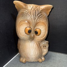 Coruja de cerâmica vintage MCM com bebê coruja 10"" comprar usado  Enviando para Brazil