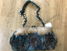 Vintage teal velvet for sale  EXETER