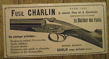 Publicité fusil charlin d'occasion  Beaumont-de-Lomagne
