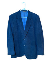 Jaqueta masculina vintage sob medida EUA of Imports camurça azul tamanho M 17x20x, usado comprar usado  Enviando para Brazil