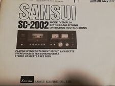 Sansui 2002 deck usato  Vigevano