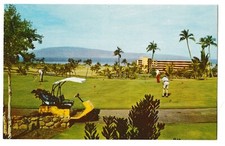 CARRINHO DE CAMPO DE GOLFE ROYAL Kannapali Beach Hotel Lahaina Maui Havaí HI Cartão Postal, usado comprar usado  Enviando para Brazil
