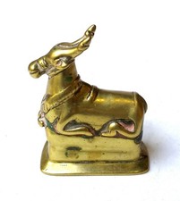 Usado, Antiguo Toro Nandi Bronce Hierro Fundido D'Or India Del Sur Karnataka 18e comprar usado  Enviando para Brazil