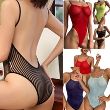 Damskie jednoczęściowe body z siateczki Monokini Sexy Przeźroczysty strój kąpielowy Stroje kąpielowe, używany na sprzedaż  Wysyłka do Poland