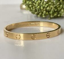 Pulsera de acero inoxidable anti deslustre chapada en oro para mujer y hombre talla 18 segunda mano  Embacar hacia Mexico