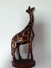 Wooden carved giraffe for sale  SOUTH SHIELDS