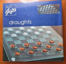 Glass draughts set for sale  LIVERPOOL