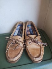 Usado, Sapatos de barco Sperry feminino tamanho 5M top sider couro marrom claro couro 9155240 comprar usado  Enviando para Brazil