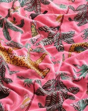 Cortina de luxo estilo boho algodão veludo rosa estampa animal - 2 peças comprar usado  Enviando para Brazil