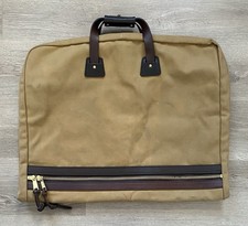 RARO FILSON Funda de Traje Bolsa de Ropa Equipaje de Viaje Lona Tostada y Cuero #70271 segunda mano  Embacar hacia Mexico