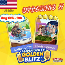 MonoPoly Go Event Golden Blitz ⭐ Sofia Soaks &Fresh Pickings⭐ 🌊 Barato 🔥 comprar usado  Enviando para Brazil