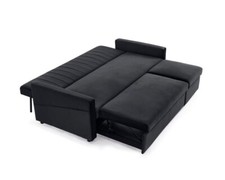 Seater black velvet for sale  HARROW