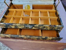 Caixa de joias vintage MELE com chave marrom concha de tartaruga tampa de elevação dourada gaveta abre, usado comprar usado Caixa de joias vintage MELE com chave marrom concha de tartaruga tampa de elevação dourada gaveta abre, usado comprar usado  Enviando para Brazil