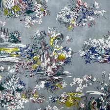 Usado, Tecido de poliéster transparente vintage da década de 1950 | Estampa cênica pintada romântica | Deadstock comprar usado  Enviando para Brazil