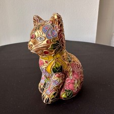 Cloisonné enamel cat for sale  Miami Beach