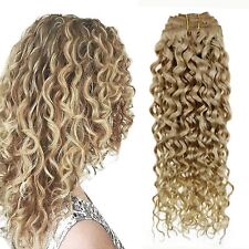 Extensões de cabelo longo encaracolado cabelo humano 7 peças cabelo loiro natural tecido 100g comprar usado  Enviando para Brazil