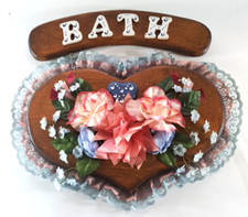 Vintage bathroom sign for sale  Skandia