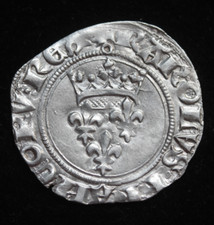 Usado, Moeda medieval antiga de prata 1380-1422AD FRANÇA King Charles VI Gros comprar usado  Enviando para Brazil