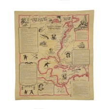 Mapa de naufrágio tesouro enterrado afundado piratas capitão Kidd barba negra Calico Jack comprar usado  Enviando para Brazil