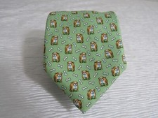 Gravata de seda verde Vineyard Vines Bulldog e estampa de ossos!, usado comprar usado  Enviando para Brazil