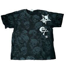 Camiseta gráfica caveira preta Cygnus infantil GG pré-encolhida 100% algodão skatista ousada comprar usado  Enviando para Brazil