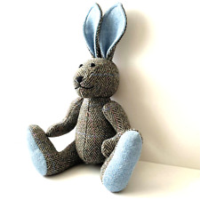 Usado, Harris Tweed Coelho Lebre Bebê Presente Decoração de Berçário Azul Totalmente Articulado 16" comprar usado  Enviando para Brazil