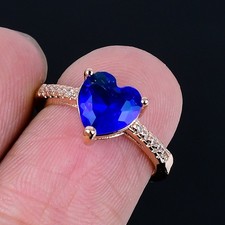 Usado, Anel feito à mão folheado a ouro 18K topázio azul Londres tamanho ajustável EUA comprar usado  Enviando para Brazil