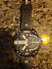 Diesel Mr Daddy DZ7313 relógio masculino prata preta aço inoxidável 2,24 polegadas precisa de taco comprar usado  Enviando para Brazil