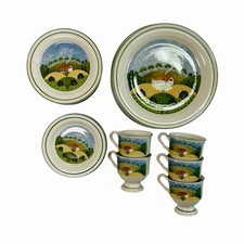 Usado, Conjunto de louça vintage Sangostone Country Cottage pratos, pratos, tigelas, xícaras  comprar usado  Enviando para Brazil