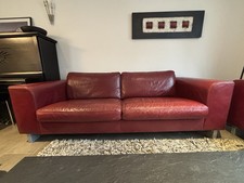 Hochwertige rote ledercouch gebraucht kaufen  München