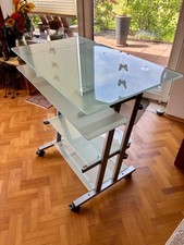 Computerschreibtisch glas roll gebraucht kaufen  Koberg, Breitenfelde, Lankau
