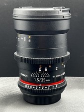 Lente ROKINON 35mm t/1.5 Cine AS UMC para Canon EF foco manual comprar usado Lente ROKINON 35mm t/1.5 Cine AS UMC para Canon EF foco manual comprar usado  Enviando para Brazil