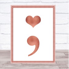 Rose gold semicolon for sale  UK